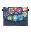 Guadalupe Design Margarita Clutch In Blue Floral