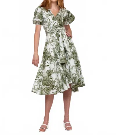 Guadalupe Design Monica Midi Dress In Green