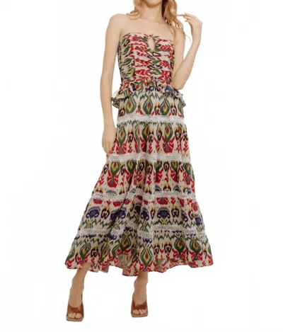 Guadalupe Design Naira Dress In White In Brown