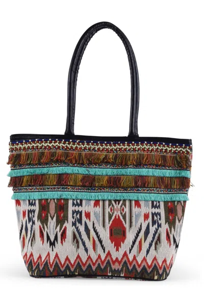Guadalupe Design Neera Ikat Tote Bag In Multi