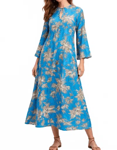 Guadalupe Design Nora Tassel Dress In Aqua In Blue