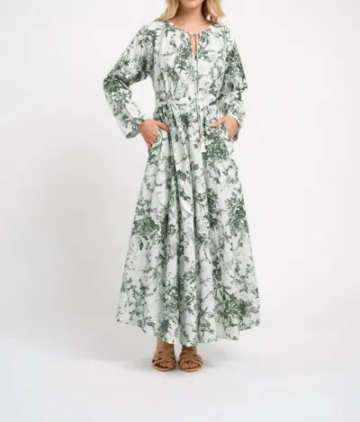 Guadalupe Design Nora Tassel Maxi Dress In Green