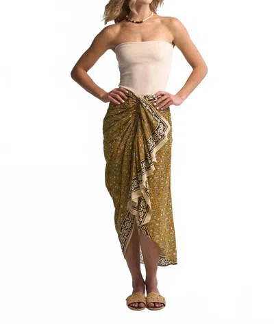 Guadalupe Design Pez Amarillo Pareo Skirt In Mustard In Green