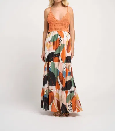 Guadalupe Design Seneiya Crochet Dress In Orange