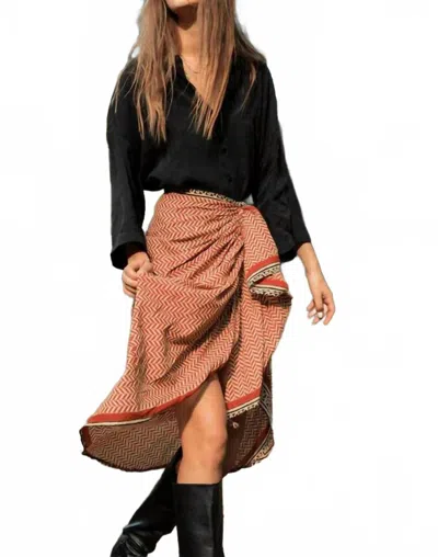 Guadalupe Design Tatiana Button Down Shirt In Black In Brown