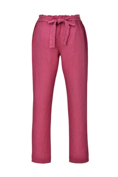 Guadalupe Design Venus Linen Pants In Lilac In Pink