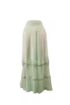 Guadalupe Design Women Chronos Palacio Skirt In Mint