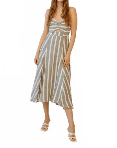 Guadalupe Design Women's Filomena Stripe Dress In Grey In Multi