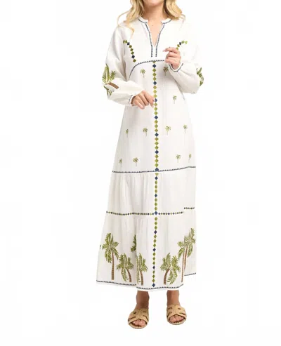 Guadalupe Design Women's Ria Palm Dress In White
