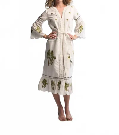 Guadalupe Design Women's Tania Palm Dress In White