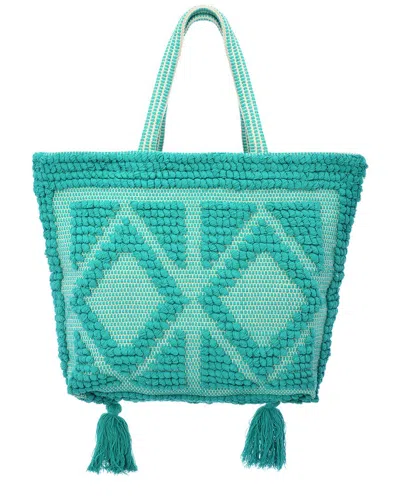 Guadalupe Ibiza Tassel Tote In Blue