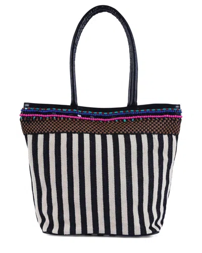 Guadalupe Ife Stripes Tote In Black