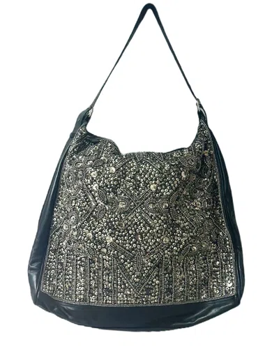 Guadalupe Moira Tote Leather Bag In Black