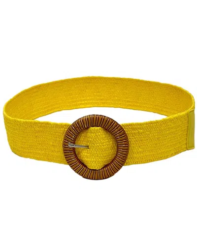 Guadalupe Montillo Raffia Belt In Yellow