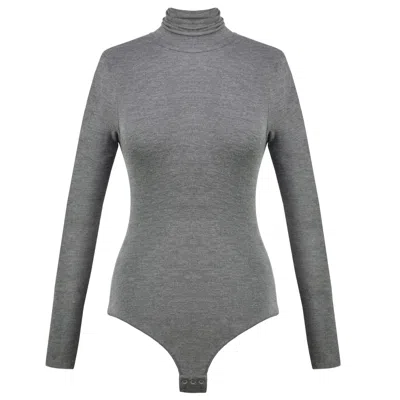 Guaja. Studio Women's Belle Turtleneck Bodysuit - Grey