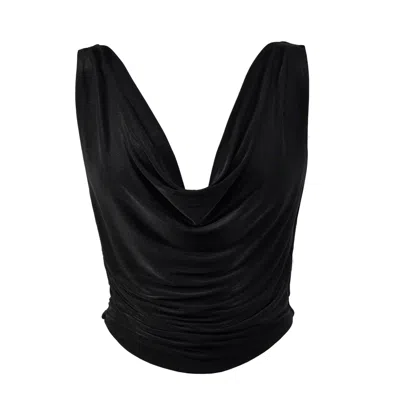 Guaja. Studio Women's Black Lexa Cowl Neck Top