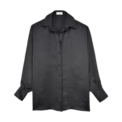 Guaja. Studio Women's Black Midnight Satin Shirt