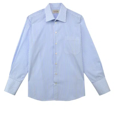 Guaja. Studio Women's Blue / White The Boyfriend Shirt - Blue & White Stripes In Blue/white