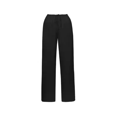 Guaja. Studio Women's Giulia Loose Satin Pants - Black