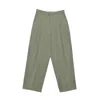 Guaja. Studio Women's Green Moss Relaxed Wide-leg Trousers