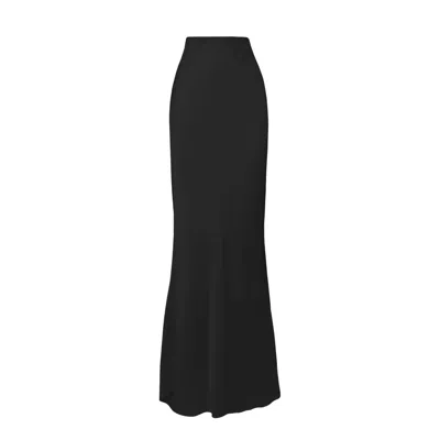 Guaja. Studio Women's Halo Satin Maxi Skirt - Black