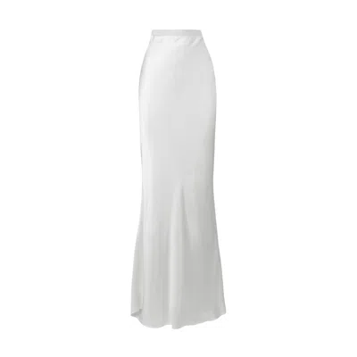Guaja. Studio Women's Halo Satin Maxi Skirt - White