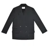 Guaja. Studio Women's Jagger Double-breasted Blazer Black In Black