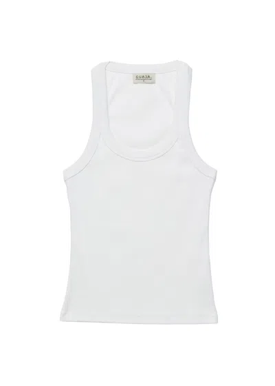 Guaja. Studio Women's Jimmy Scoop-neck Ribbed Tank Top - White