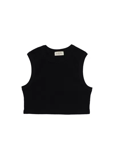 Guaja. Studio Women's Kurt High-neck Cropped Tank Top - Black