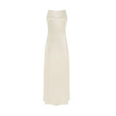 Guaja. Studio Women's Neutrals Elena Long Satin Dress - Beige