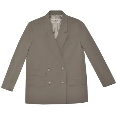 Guaja. Studio Women's Neutrals Jagger Double-breasted Blazer Taupe