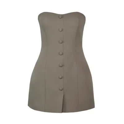 Guaja. Studio Women's Neutrals Jagger Strapless Mini Dress - Taupe