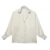 Guaja. Studio Women's Neutrals Moonlight Satin Shirt In Beige