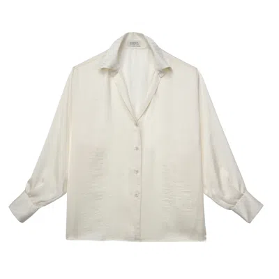 Guaja. Studio Women's Neutrals Moonlight Satin Shirt In Beige