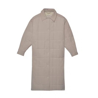 Guaja. Studio Women's Neutrals Willow Quilted Coat - Ashy Beige