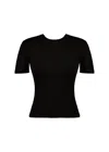 Guaja. Studio Women's Nineties Fitted T-shirt - Black In Black