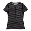 Guaja. Studio Women's Scarlett Sheer Lace T-shirt - Black In Black