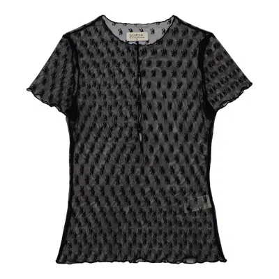 Guaja. Studio Women's Scarlett Sheer Lace T-shirt - Black
