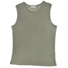 Guaja. Studio Women's Sleeveless Linen T-shirt - Green In Green
