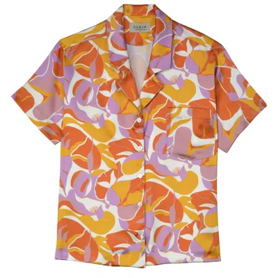 Guaja. Studio Women's The Groovy Shirt In Orange/pink/purple/white/yellow