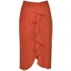 Shop Guaja. Studio Women's Yellow / Orange Najah Linen Skirt - Orange In Yellow/orange