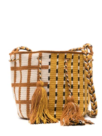 Guanabana Geometric-pattern Bucket Bag In 中性色