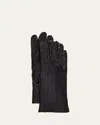 Guanti Giglio Fiorentino Lambskin Shearling-lined Gloves In Black