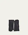 Guanti Giglio Fiorentino Lambskin Shearling-lined Gloves In Marine