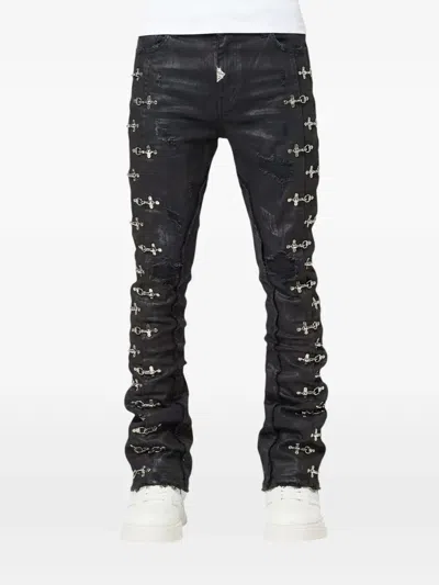 Guapi Aviation Clasp Jeans In Black