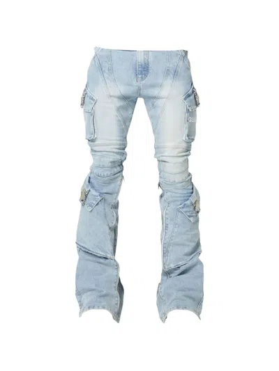 Guapi Black Ops Cargo Jeans In Blue