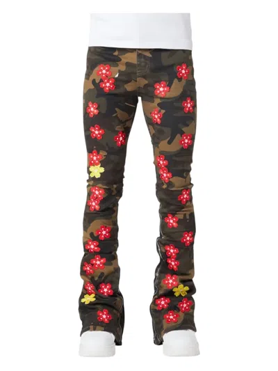 Guapi Camouflage-pattern Floral Jeans In Multi
