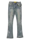 Guapi Crystal-cross Jeans In Blue