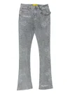 Guapi Crystal-cross Jeans In Gray