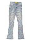 Guapi Crystal-embellished Flare Jeans In Blue
